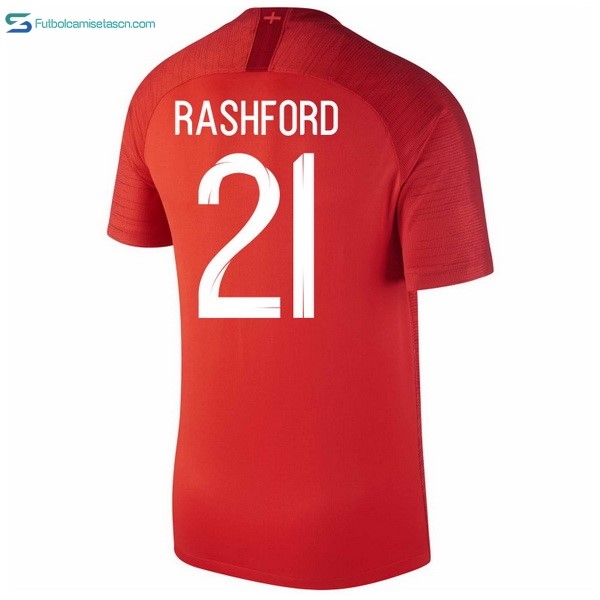 Camiseta Inglaterra 2ª Rashford 2018 Rojo